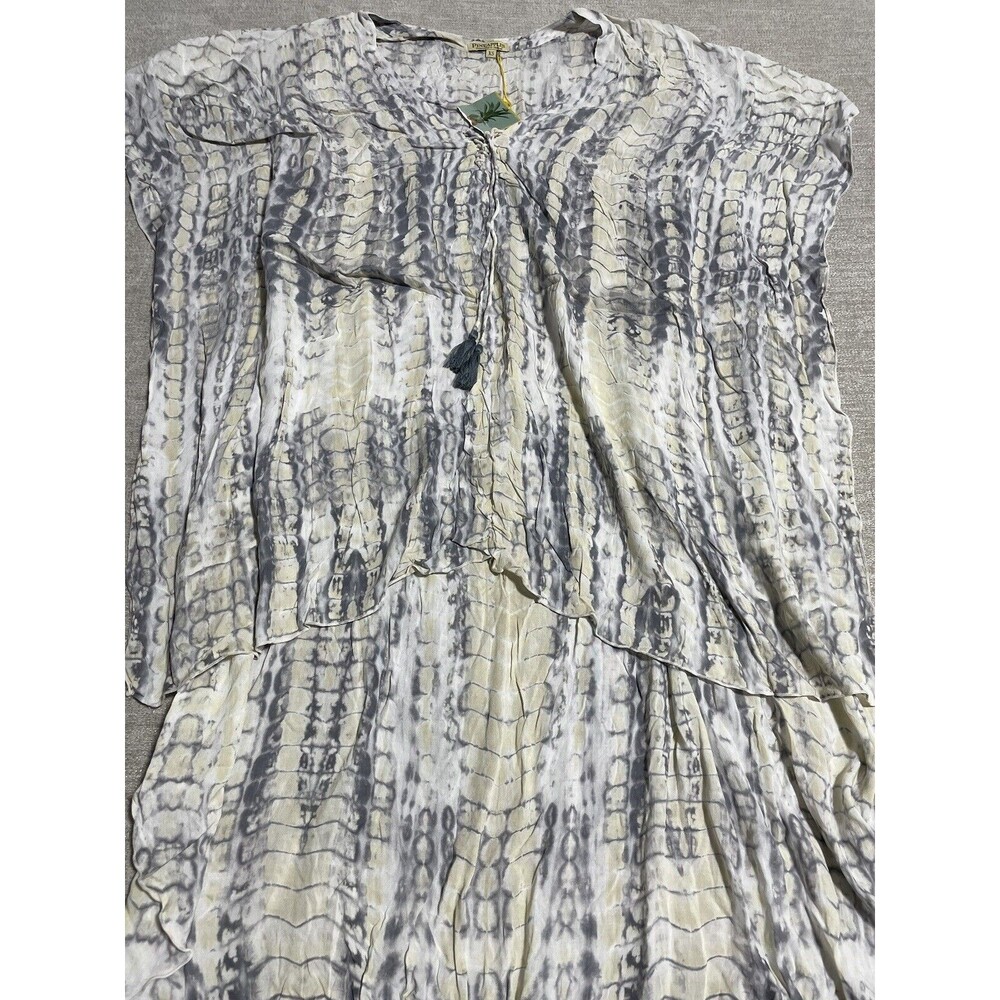 Pineapples Designed In Hawaii High Low Dress Women’s Extra Small White/Gray